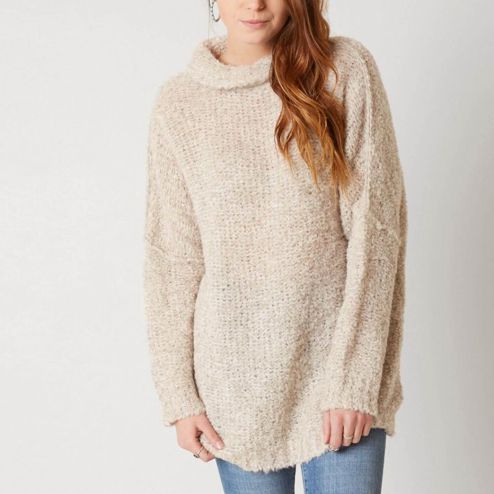Free People She's All‎ That Alpaca Blend Loose Knit Oversized Sweater Lagenlook